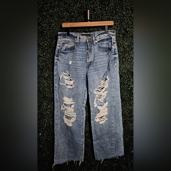 Distressed Blue Women's Jeans - Picture 1 of 4